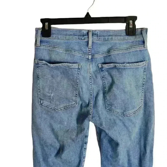𝅺AGOLDE Sophie Mid Rise Ankle Saltwater Raw Hem Skinny Jeans size 29 - Picture 6 of 9
